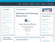 Tablet Screenshot of hamburgrotaryclub.org